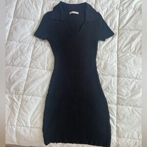 Abercrombie & Fitch Black Ribbed Mini Dress